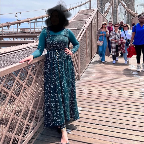 VCAY Ruffle Trim Shirred Polka Dot Tank Top & Split Hem Skirt - 3 piece set - Picture 6 of 9